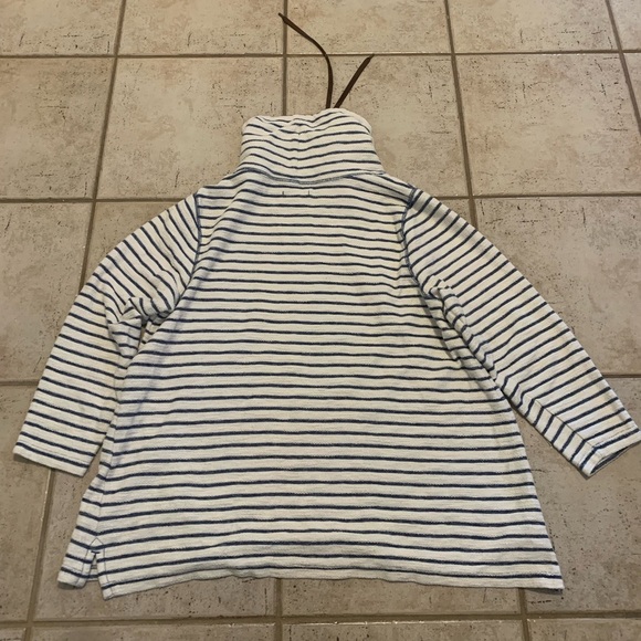 Chaps Striped Cowl Neck 3/4 Sleeve Sweater Top Size 1X - Picture 4 of 5